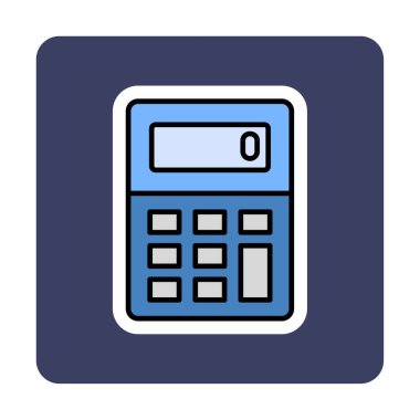 modern hesap makinesi düz vektör çizimi  
