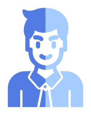 Man web simgesi, vektör illüstrasyonu 