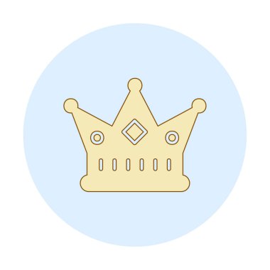 Taç. Web simgesi basit illüstrasyon tasarımı