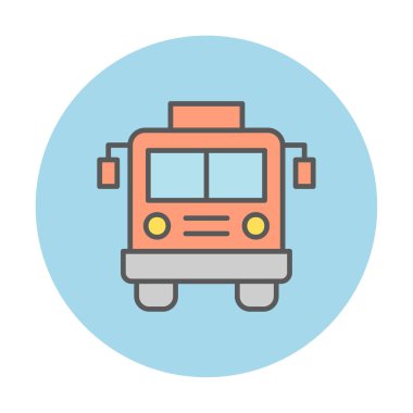 bus simgesi, vektör illüstrasyonu