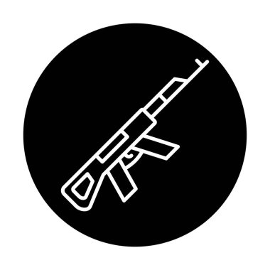 Ak47 simge vektör illüstrasyonu