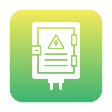 Elektrik Paneli düz simgesi, vektör illüstrasyonu                            