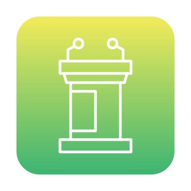 Podyum simgesinin vektör illüstrasyonu 