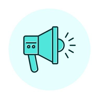 megafon simgesi vektörü web ve mobil tasarımınız için beyaz arkaplanda izole edilmiş, megafon logosu konsepti 