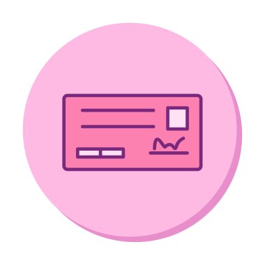 Çek çizgisi vektör simgesi