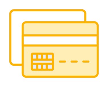 Basit düz kart vektör simgesi 