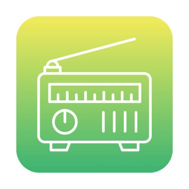 radyo simgesi web basit illüstrasyon
