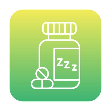 Uyku Hapları Şişesinin vektör çizimi 