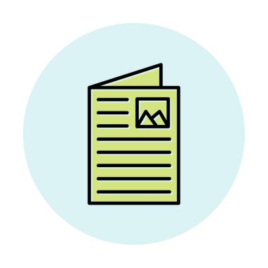 Broşür simgesi vektör illüstrasyonu