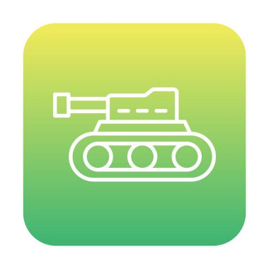 askeri tank simgesi, vektör illüstrasyonu 