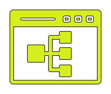 Çevrimiçi Akış Çizelgesi modern simgesinin vektör illüstrasyonu                  