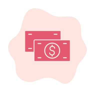 Nakit Dolar para simgesi, vektör illüstrasyonu 