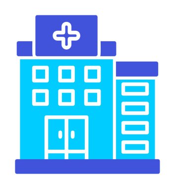 Hastane simgesi, vektör illüstrasyonu