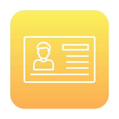 Visa belgesi simgesinin vektör illüstrasyonu 