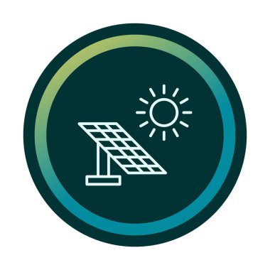 Güneş paneli ikon vektör illüstrasyonu 