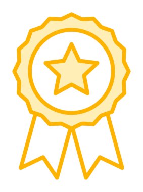 düz rozet vektör düz çizgi simgesi