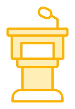 Podyum simgesinin vektör illüstrasyonu 