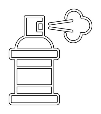 Boya spreyi simgesi, vektör illüstrasyonu 