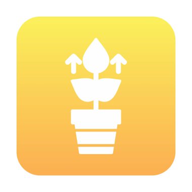 Bitki büyüme ikonu vektör illüstrasyonu