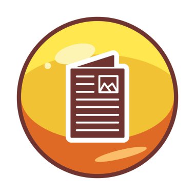 Broşür simgesi vektör illüstrasyonu