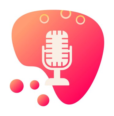 mikrofon web simge vektör çizim 