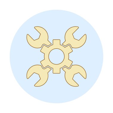 Servis ve vites simgesi. vektör grafiği