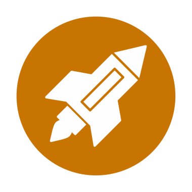 roket simgesi, vektör illüstrasyonu  