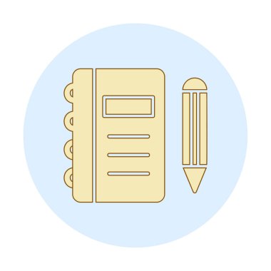 Kalem, vektör illüstrasyonlu günlük 