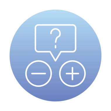 soru işareti ve cevap seçimi düz simge, vektör, illüstrasyon, bilgi, işaret ve imza