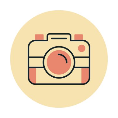 fotoğraf makinesi simgesi, vektör illüstrasyonu 