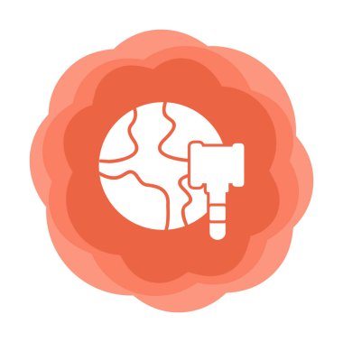 Dünya Açık Artırma Simgesi Vektör İllüstrasyonu