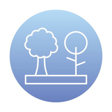 Kişisel ve ticari kullanım için ağaç simgesi vektör illüstrasyonu.