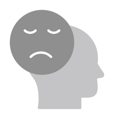 düz Üzüntü simgesi vektör çizimi tasarımı