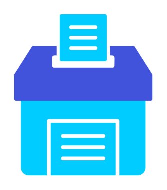 Oy kutusu. taslak vektör simgesi düz illüstrasyon 