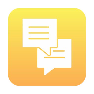 Sohbet ileti simgesi, vektör illüstrasyonu 