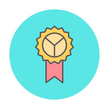 Rozet. Web simgesi basit illüstrasyon              