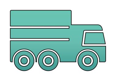 kamyon simgesi, vektör illüstrasyonu
