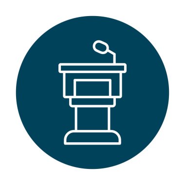 Podyum simgesinin vektör illüstrasyonu 