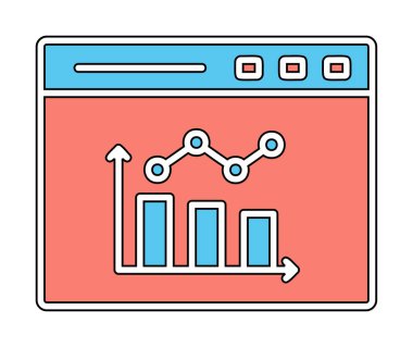 çubuk çizelgesi vektör illüstrasyonu
