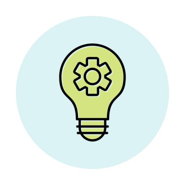 Simgesinin içinde vites bulunan basit bir ampul