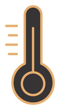 Modern termometre simgesinin vektör çizimi 