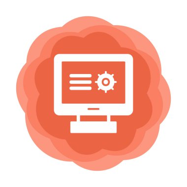 grafik, araştırma simgesi, vektör illüstrasyon tasarımı ile bilgisayar monitörü