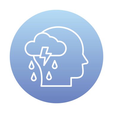 Depresyon konsepti vektör illüstrasyonu