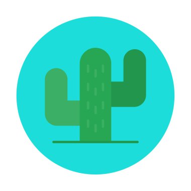 Kaktüs simgesi, basit tasarım çizimi  