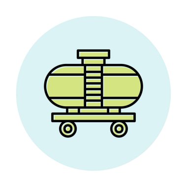 Tren, vagon nakliye ikonları. Kargo için lojistik resimler