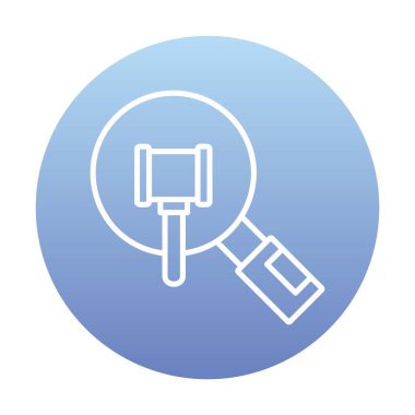 Büyütücü cam çizgi simgesi, arama konsepti