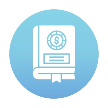 Basit Finansal Kitap simgesi, vektör illüstrasyonu