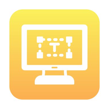 Bilgisayar metin düzenleyici simgesi, vektör illüstrasyonu