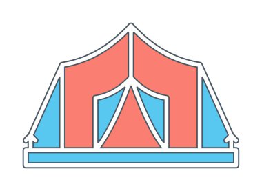 çadır simgesi, vektör çizimi  