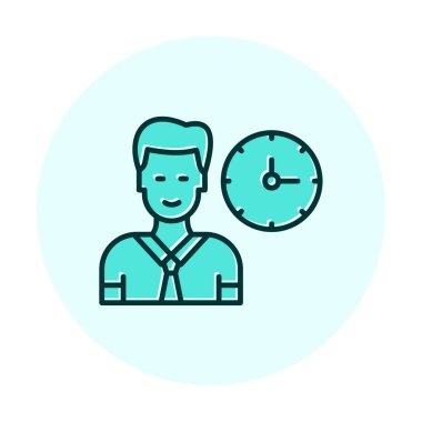 Çalışma Zamanı web simgesi vektör illüstrasyonu